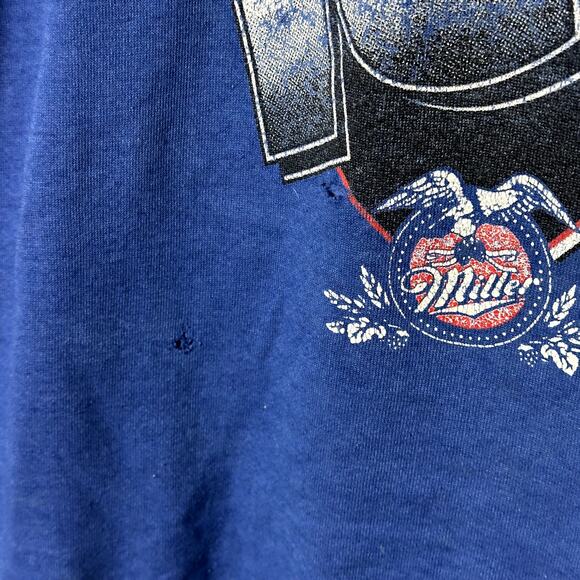 Vintage Beer Sweatshirt Size large Miller Lite ICE 90s Distressed - Picture 4 of 8
